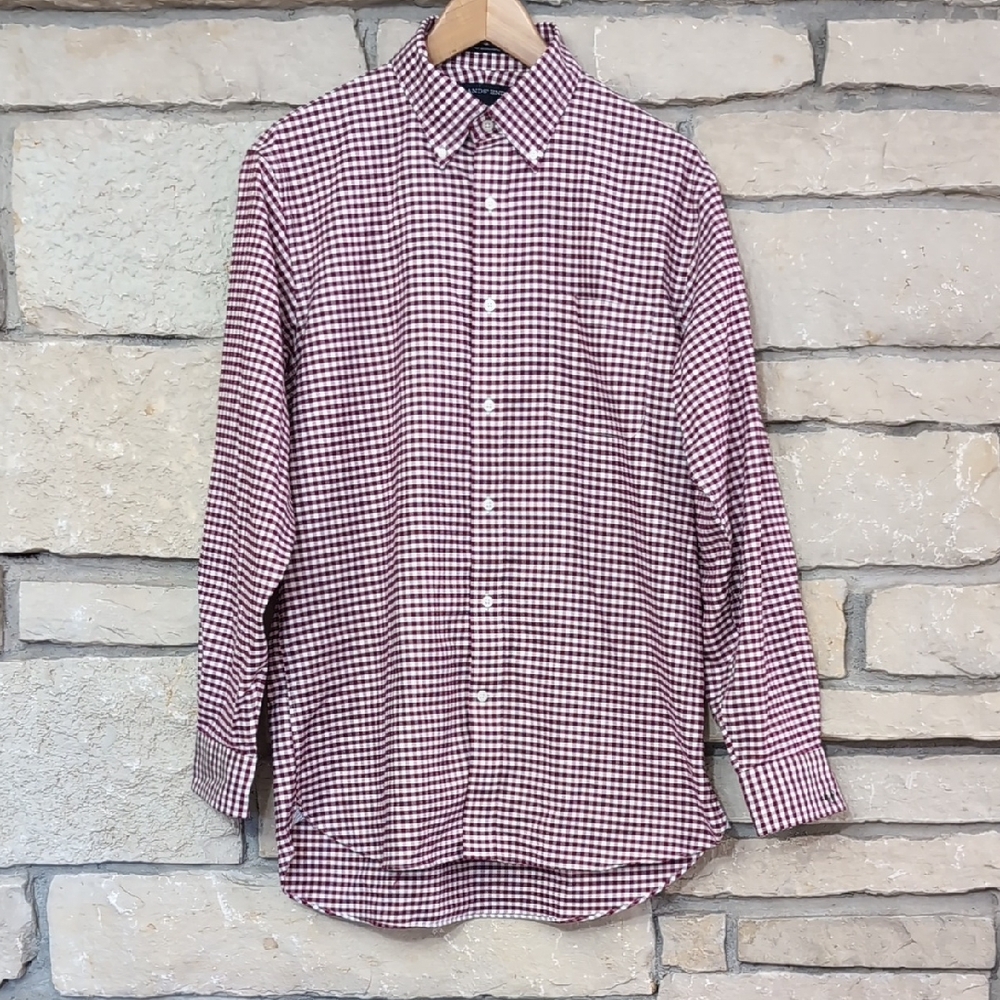 NWOT Lands' End Checkered Oxford Shirt